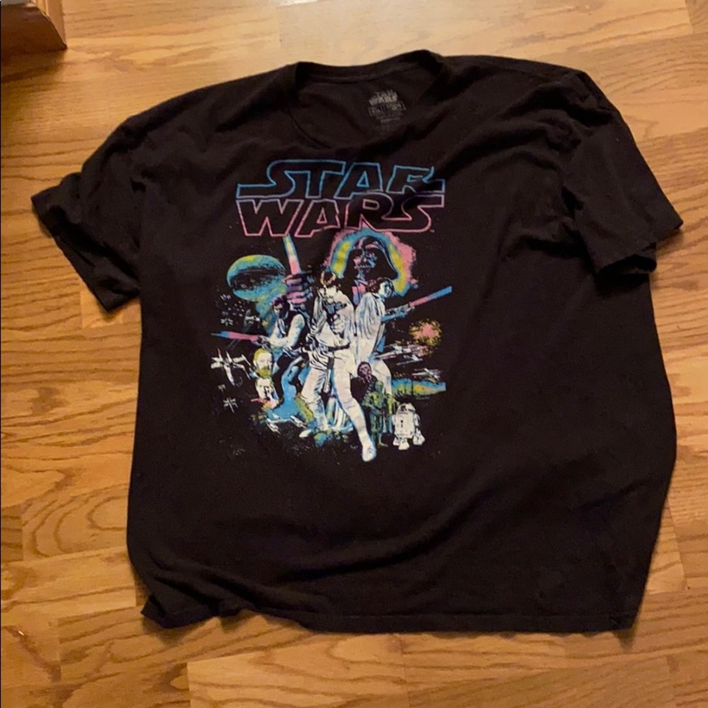 A thrifted black galaxy t-shirt men’s XXL